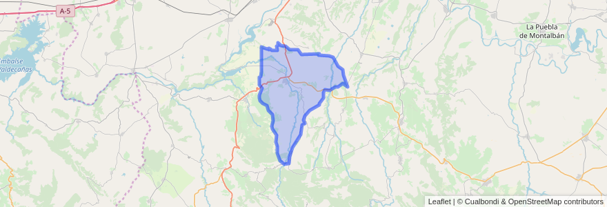 Mapa de ubicacion de Alcaudete de la Jara.