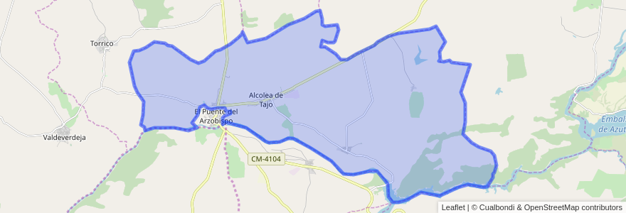 Mapa de ubicacion de Alcolea de Tajo.