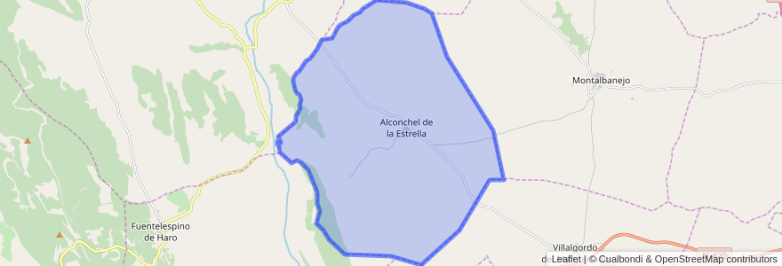 Mapa de ubicacion de Alconchel de la Estrella.