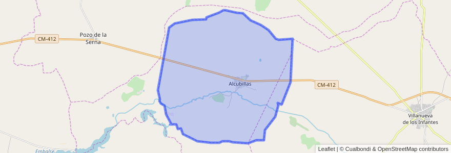 Mapa de ubicacion de Alcubillas.