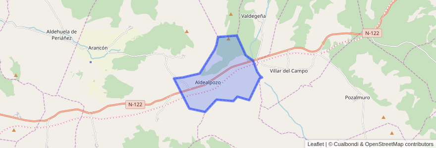 Mapa de ubicacion de Aldealpozo.