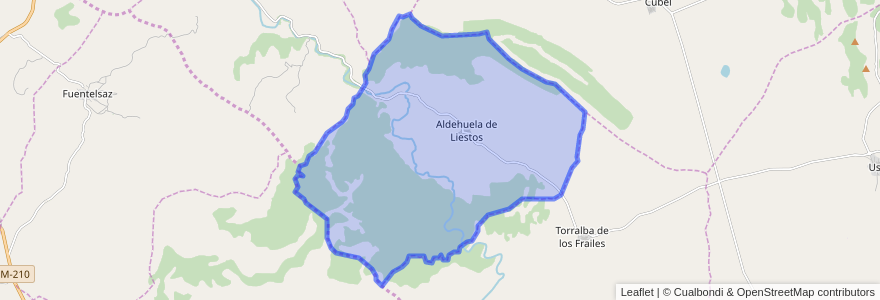 Mapa de ubicacion de Aldehuela de Liestos.