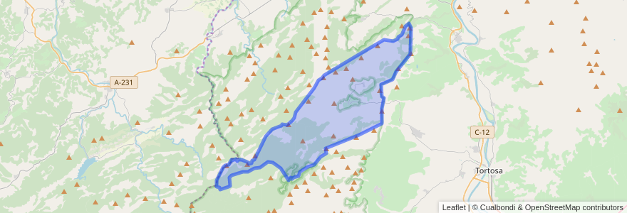 Mapa de ubicacion de Alfara de Carles.