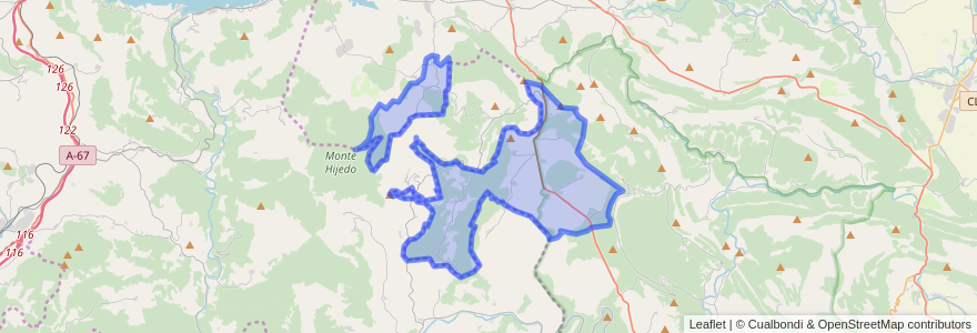 Mapa de ubicacion de Alfoz de Bricia.