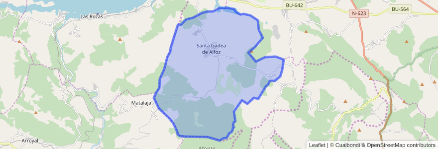 Mapa de ubicacion de Alfoz de Santa Gadea.