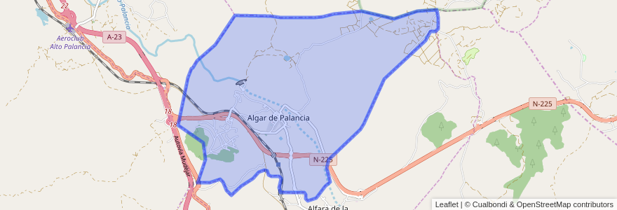 Mapa de ubicacion de Algar de Palància.