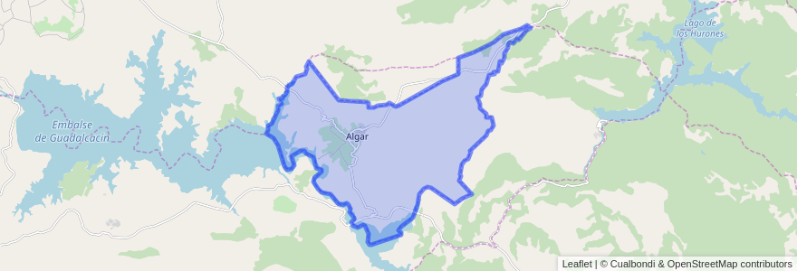 Mapa de ubicacion de Algar.