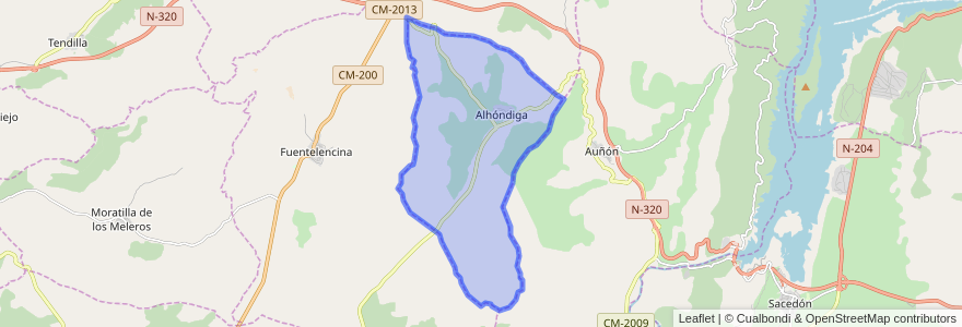 Mapa de ubicacion de Alhóndiga.