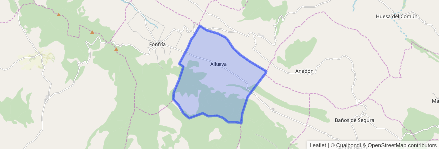 Mapa de ubicacion de Allueva.