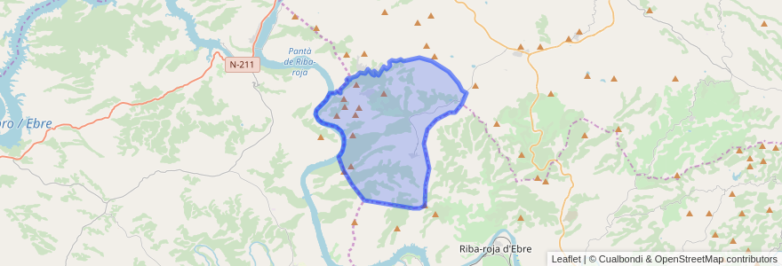 Mapa de ubicacion de Almatret.