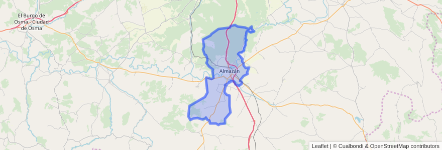 Mapa de ubicacion de Almazán.