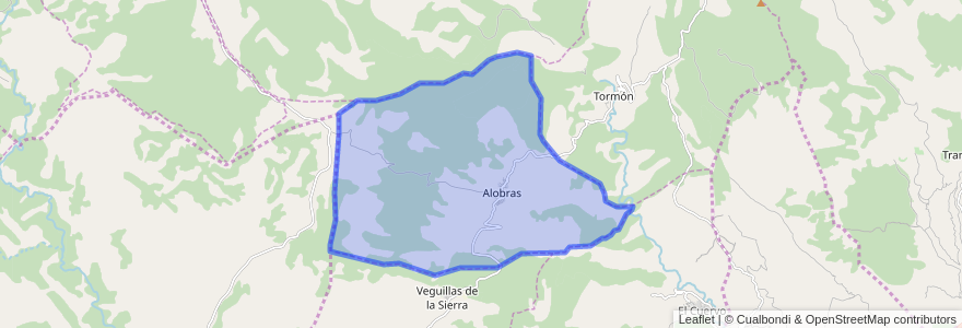 Mapa de ubicacion de Alobras.