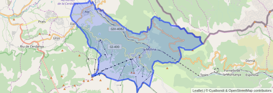 Mapa de ubicacion de Alp.