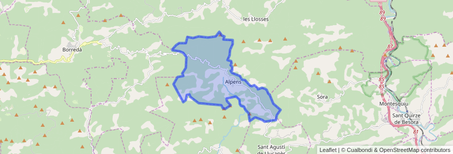 Mapa de ubicacion de Alpens.