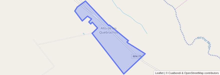 Mapa de ubicacion de Alto de los Quebrachos.