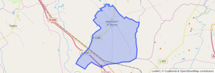 Mapa de ubicacion de Altorricón / el Torricó.