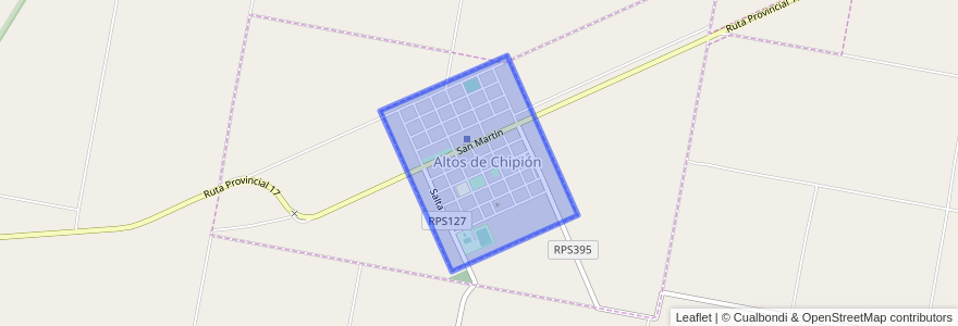 Mapa de ubicacion de Altos de Chipión.