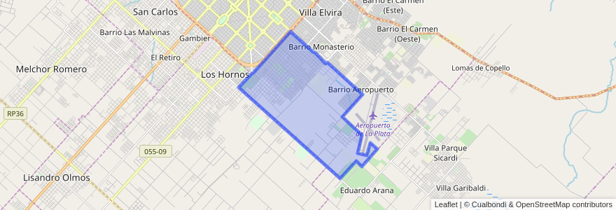 Mapa de ubicacion de Altos de San Lorenzo.