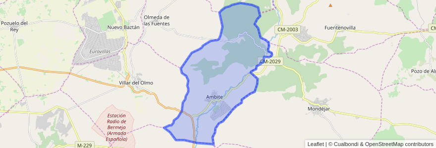 Mapa de ubicacion de Ambite.