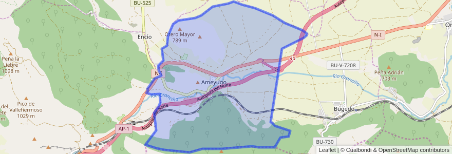 Mapa de ubicacion de Ameyugo.