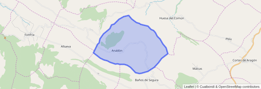 Mapa de ubicacion de Anadón.