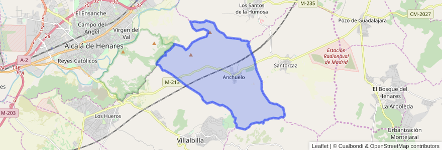 Mapa de ubicacion de Anchuelo.