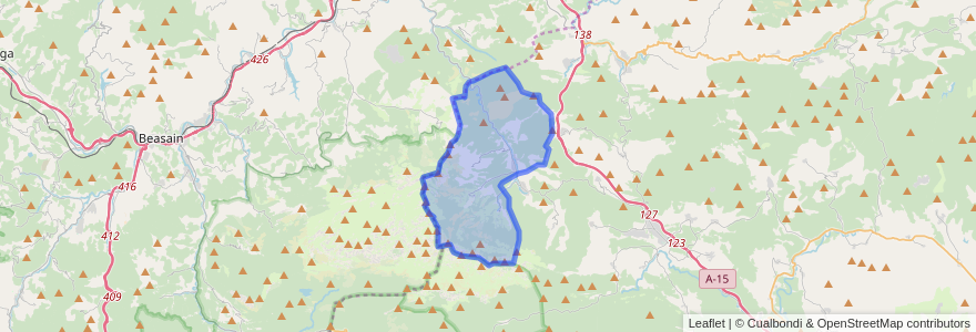 Mapa de ubicacion de Araiz.