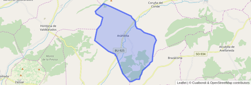 Mapa de ubicacion de Arandilla.