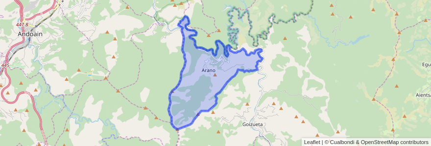 Mapa de ubicacion de Arano.