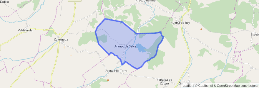 Mapa de ubicacion de Arauzo de Salce.