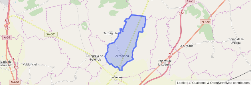 Mapa de ubicacion de Arcediano.