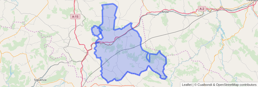 Mapa de ubicacion de Arcos de Jalón.