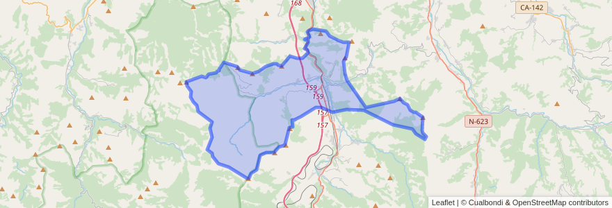 Mapa de ubicacion de Arenas de Iguña.