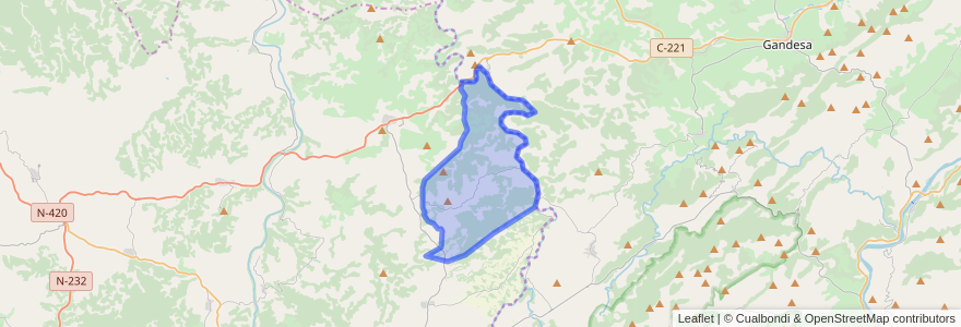 Mapa de ubicacion de Arens de Lledó / Arenys de Lledó.