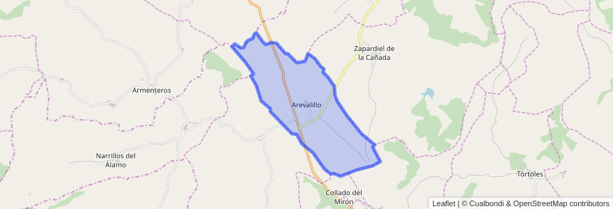 Mapa de ubicacion de Arevalillo.