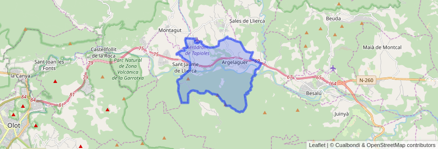 Mapa de ubicacion de Argelaguer.