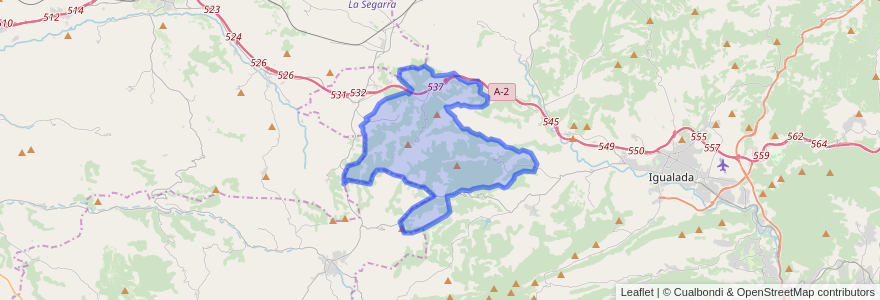 Mapa de ubicacion de Argençola.