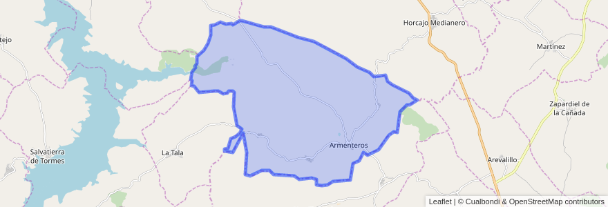 Mapa de ubicacion de Armenteros.