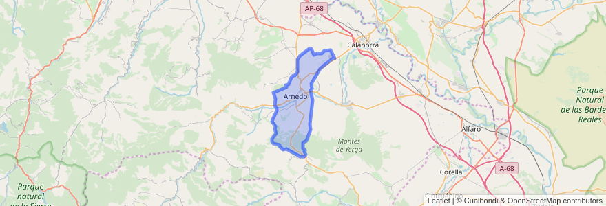 Mapa de ubicacion de Arnedo.