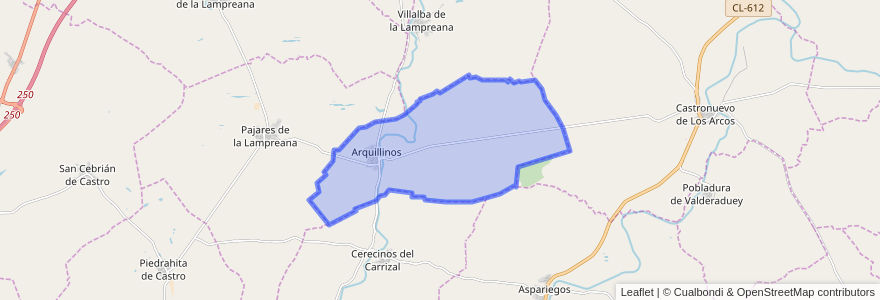 Mapa de ubicacion de Arquillinos.