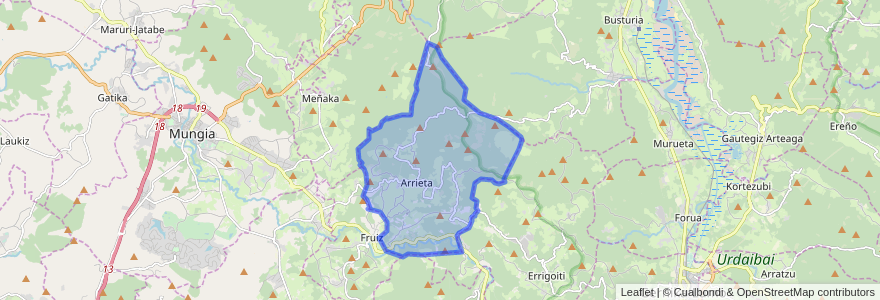 Mapa de ubicacion de Arrieta.