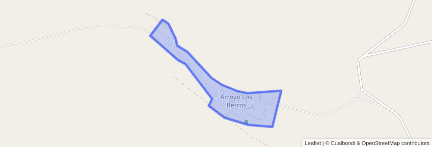 Mapa de ubicacion de Arroyo Los Berros.