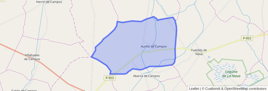 Mapa de ubicacion de Autillo de Campos.