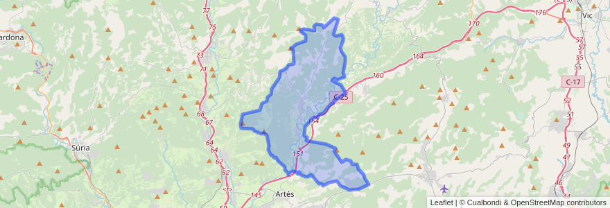 Mapa de ubicacion de Avinyó.