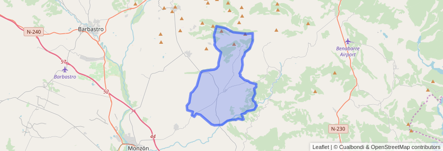 Mapa de ubicacion de Azanuy-Alins.