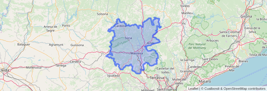 Mapa de ubicacion de Bages.