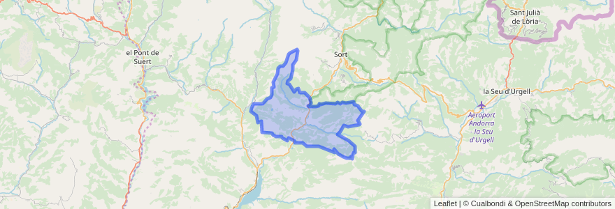 Mapa de ubicacion de Baix Pallars.