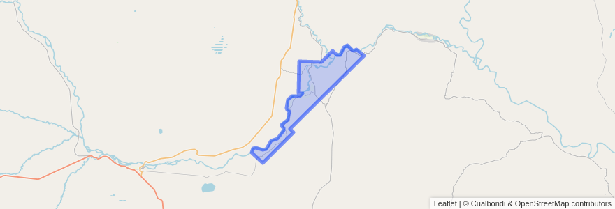 Mapa de ubicacion de Municipio de Bajada del Agrio.