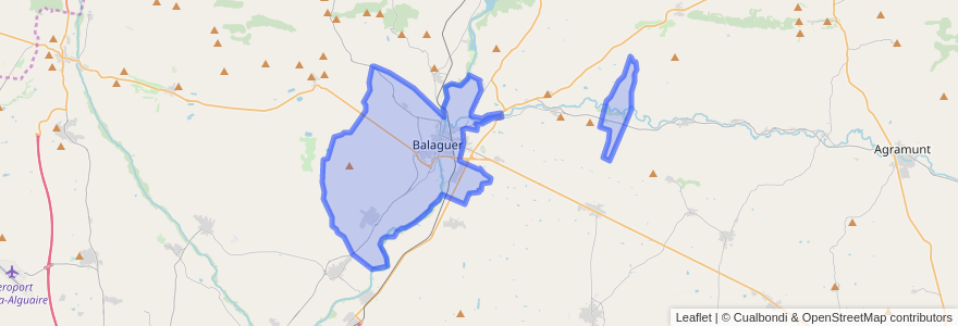 Mapa de ubicacion de Balaguer.