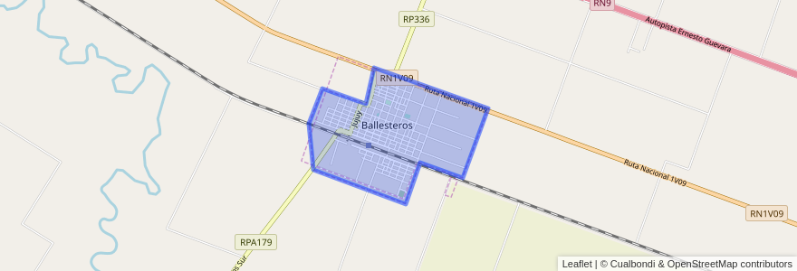 Mapa de ubicacion de Ballesteros.